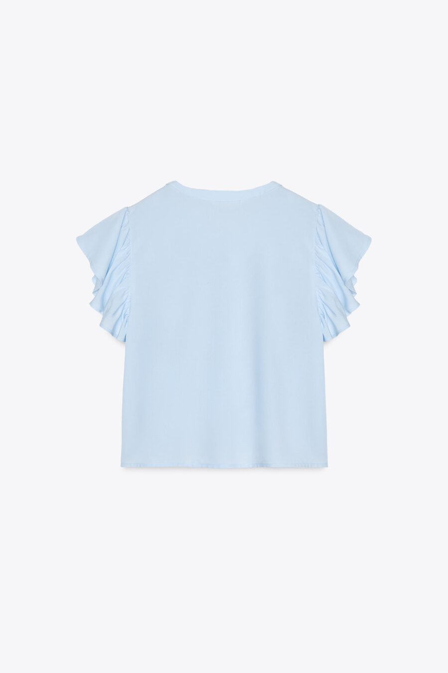 SHORT SLEEVE SHIRT WITH RUFFLE