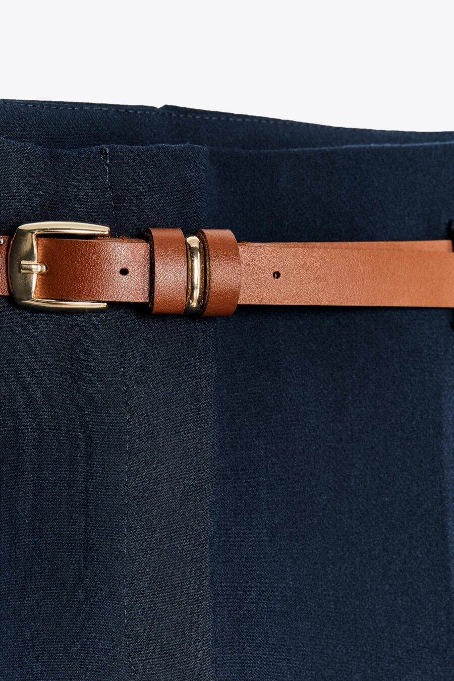 TURN-UP HEM TROUSERS WITH BELT