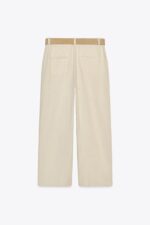 LINEN BLEND CULOTTES WITH BELT
