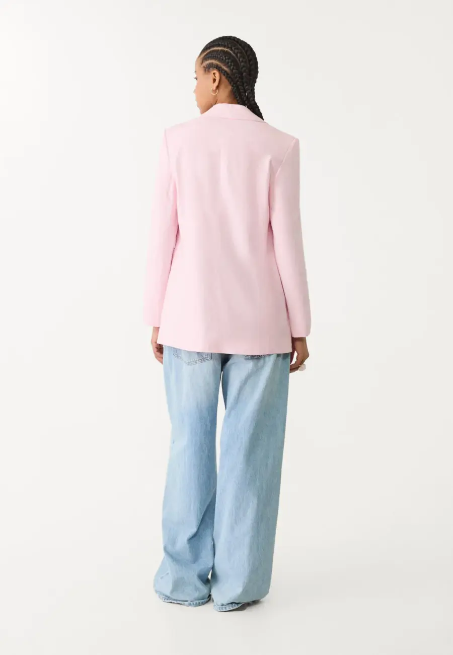 Regular linen blend blazer