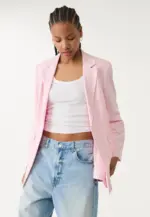Regular linen blend blazer