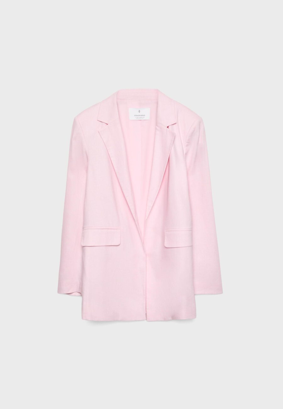 Regular linen blend blazer
