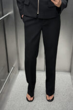 HIGH-WAIST BOOTCUT TROUSERS