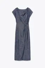 MIDI DRESS WITH GOLD APPLIQUÉ