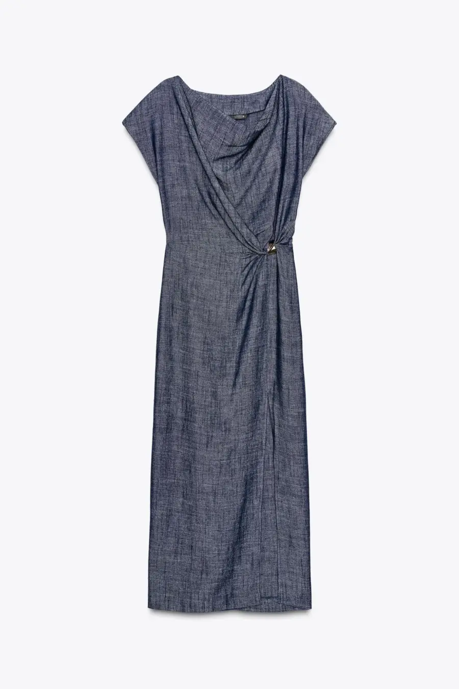 MIDI DRESS WITH GOLD APPLIQUÉ