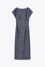 MIDI DRESS WITH GOLD APPLIQUÉ