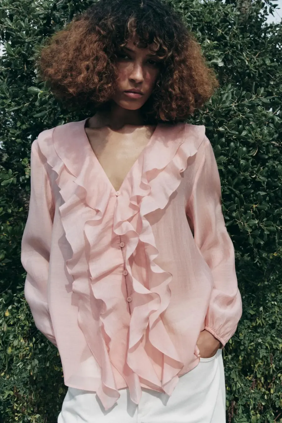 ZW COLLECTION RUFFLED SHIRT
