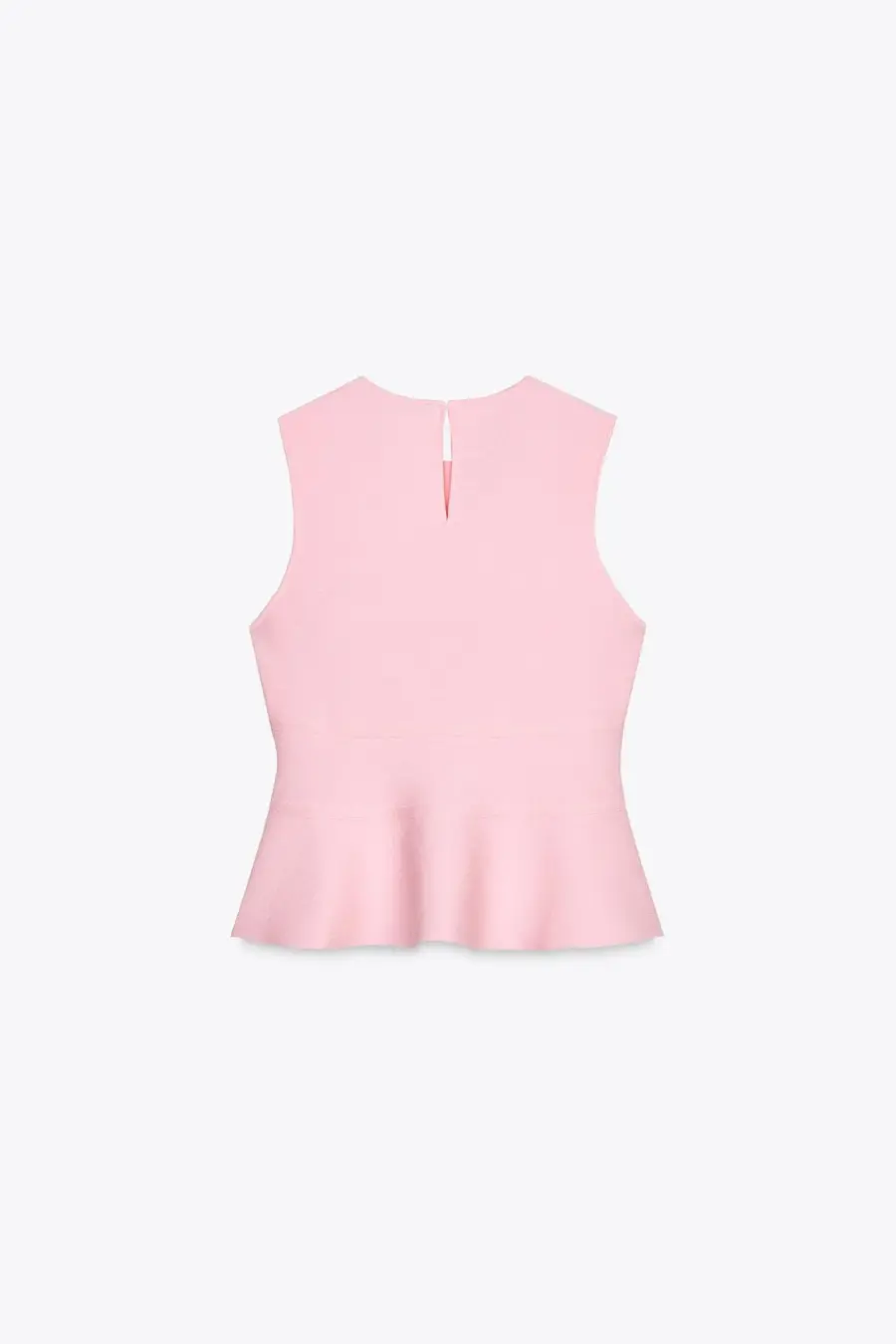 KNIT PEPLUM TOP WITH TIES