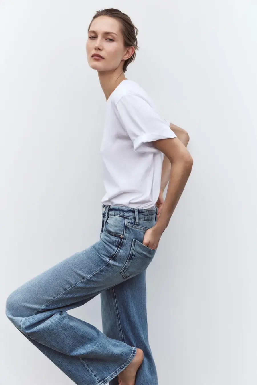 Z1975 WIDE-LEG HIGH-WAIST LONG LENGTH JEANS