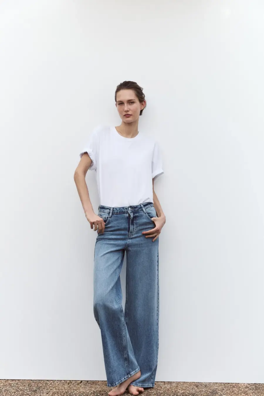Z1975 WIDE-LEG HIGH-WAIST LONG LENGTH JEANS