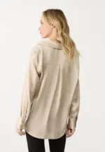 Satin collared shirt