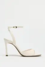 PATENT-FINISH HIGH-HEEL SANDALS