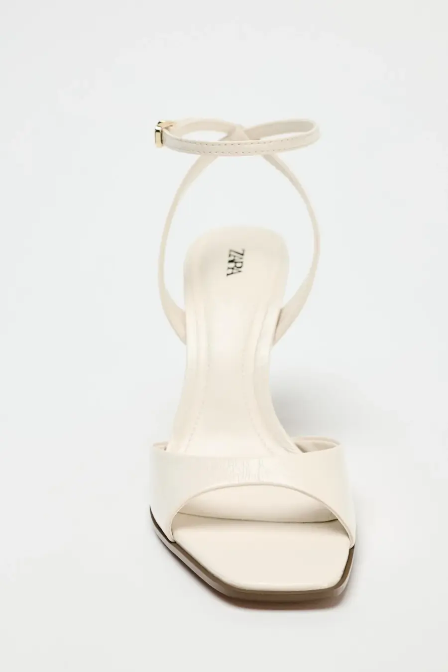 PATENT-FINISH HIGH-HEEL SANDALS