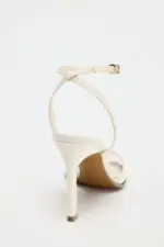 PATENT-FINISH HIGH-HEEL SANDALS