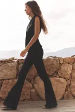 INTERLOCK FLARE TROUSERS