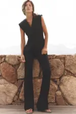 INTERLOCK FLARE TROUSERS
