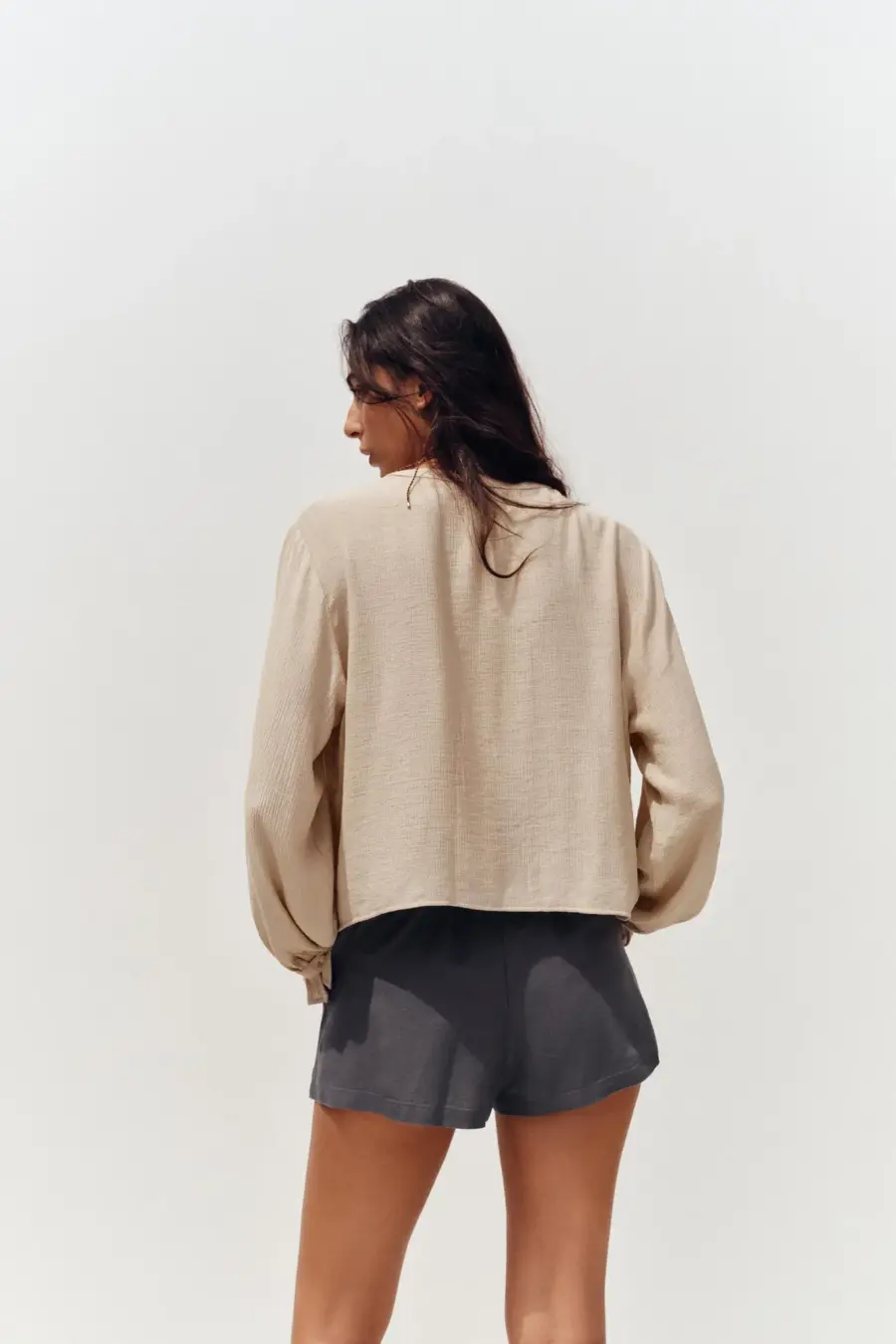 SHORT BLOUSE WITH CUTWORK EMBROIDERY
