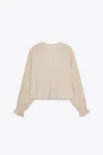 SHORT BLOUSE WITH CUTWORK EMBROIDERY
