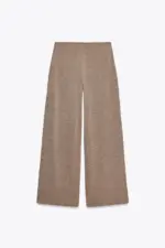 TEXTURED WIDE-LEG TROUSERS
