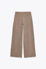 TEXTURED WIDE-LEG TROUSERS