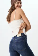 Slit fit flared jeans