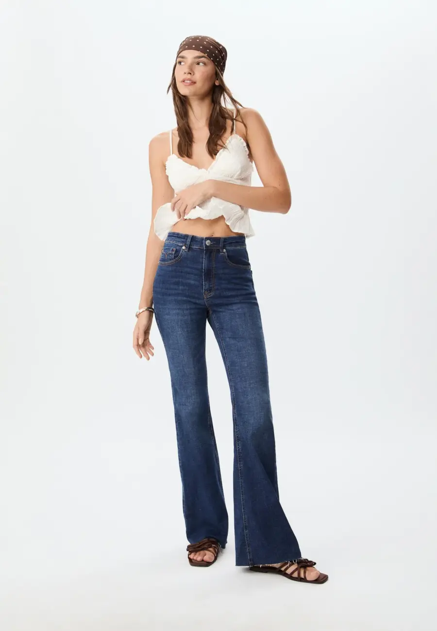 Slit fit flared jeans