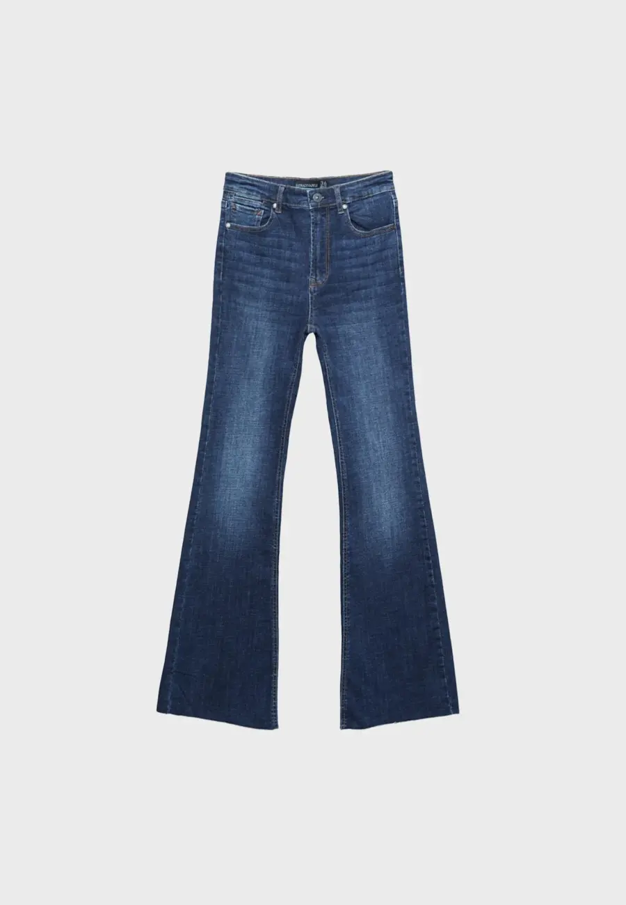Slit fit flared jeans