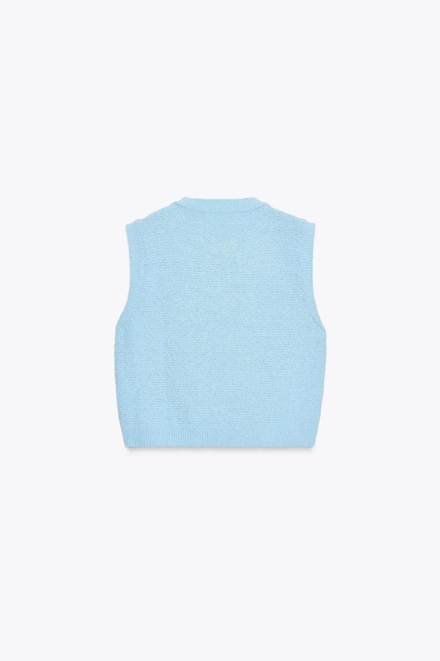 GOLD BUTTON TEXTURED KNIT WAISTCOAT TOP