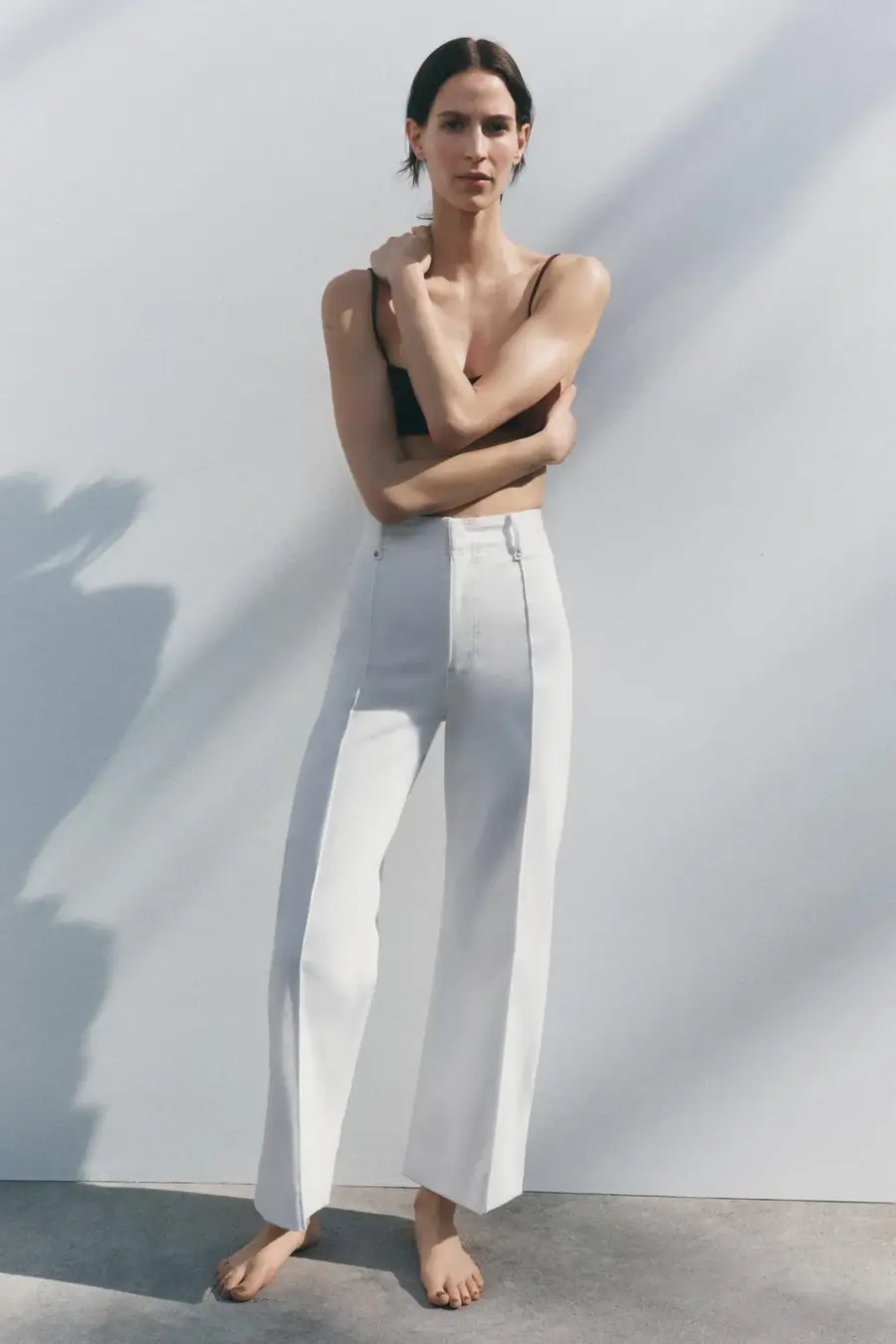 ZW COLLECTION WIDE-LEG HIGH-WAIST JEANS