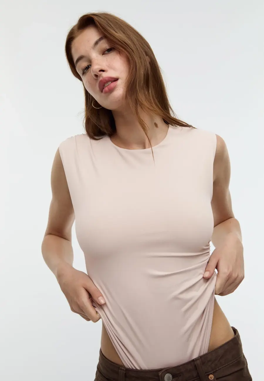Gathered bodysuit