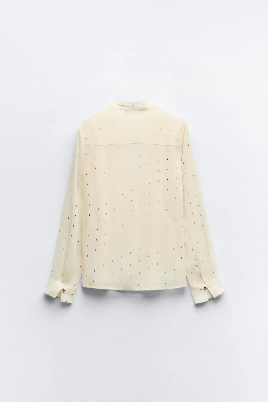 BLouse with embroidery, pleats, and shiny details
