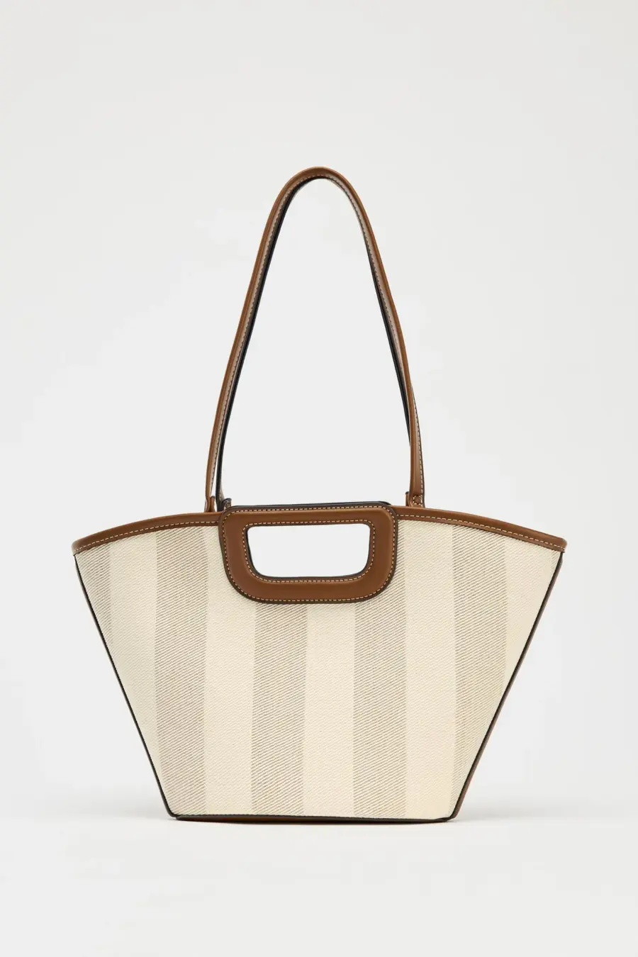 CANVAS TOPSTITCHED TOTE BAG