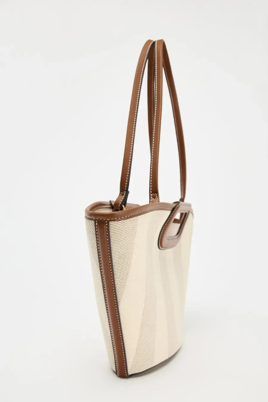 CANVAS TOPSTITCHED TOTE BAG