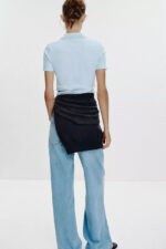 JEWEL COLLAR RIBBED POLO SHIRT