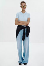 JEWEL COLLAR RIBBED POLO SHIRT