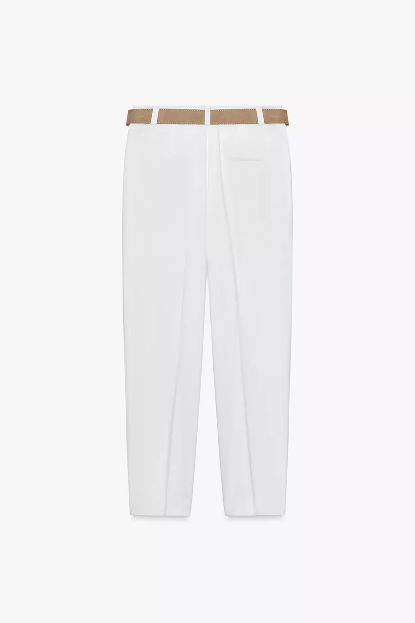 FLOWING TROUSERS WITH BELT