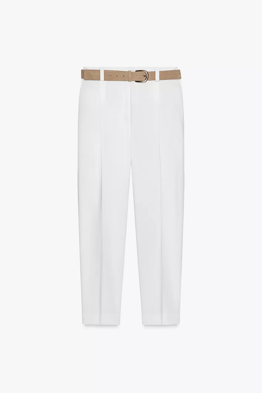 FLOWING TROUSERS WITH BELT