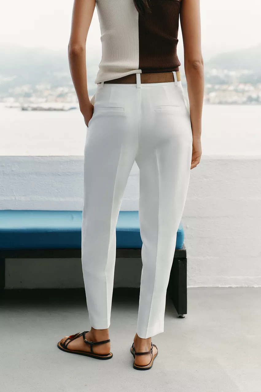 FLOWING TROUSERS WITH BELT