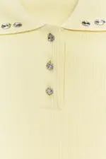 JEWEL COLLAR RIBBED POLO SHIRT