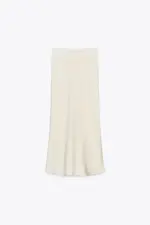 SATIN MIDI SKIRT
