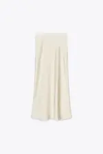 SATIN MIDI SKIRT
