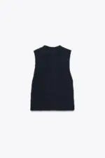 KNIT TOP WITH GOLD BUTTONS