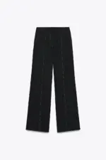 STRAIGHT-LEG TROUSERS WITH CONTRAST TOPSTITCHING
