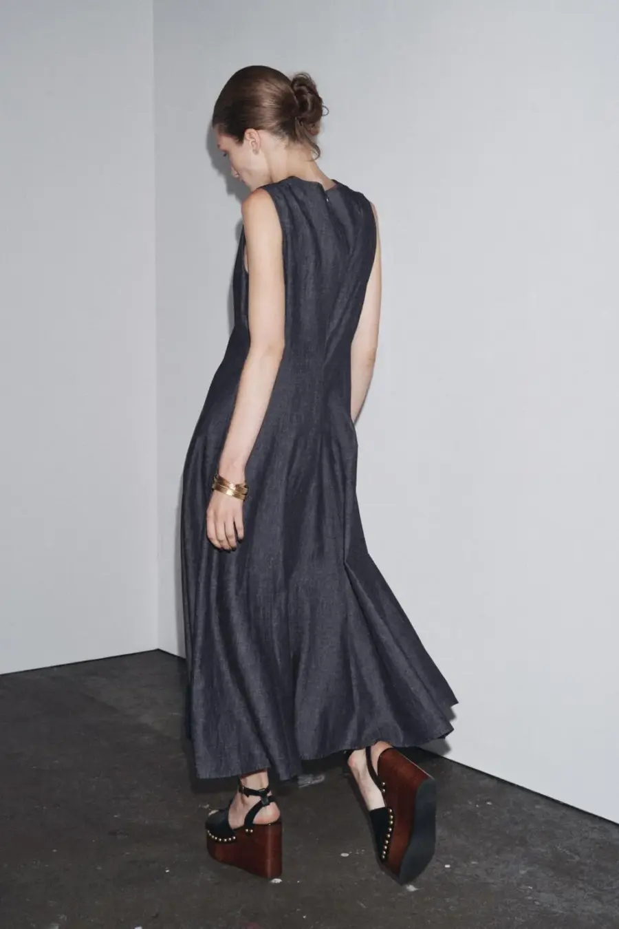 ZW COLLECTION DENIM MIDI DRESS