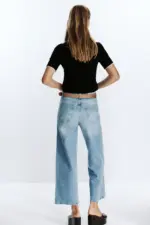 Z.10 HIGH-WAIST BELTED CULOTTES JEANS