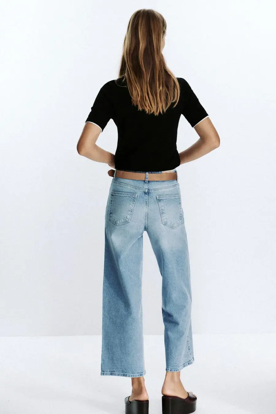 Z.10 HIGH-WAIST BELTED CULOTTES JEANS