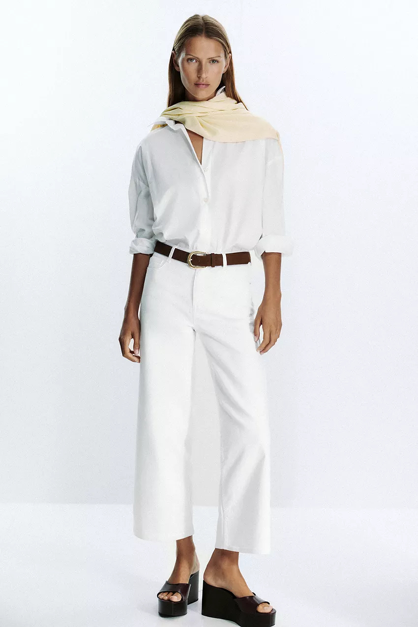 Z.10 HIGH-WAIST BELTED CULOTTES JEANS