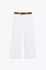 Z.10 HIGH-WAIST BELTED CULOTTES JEANS