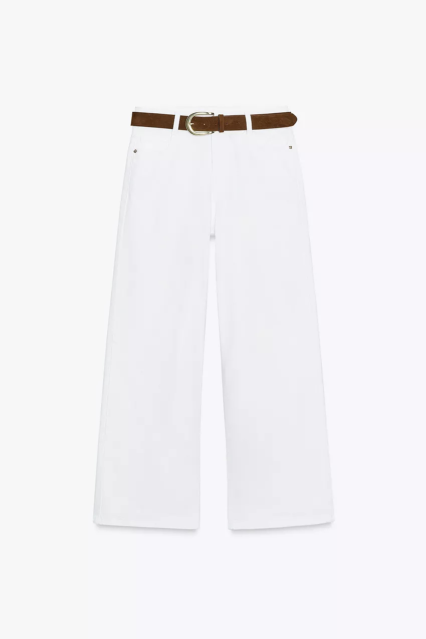 Z.10 HIGH-WAIST BELTED CULOTTES JEANS