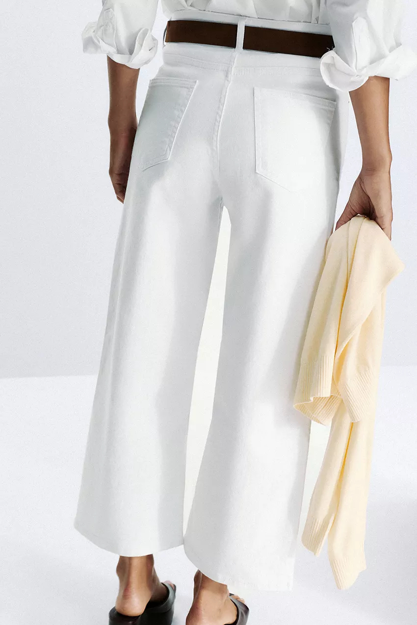 Z.10 HIGH-WAIST BELTED CULOTTES JEANS